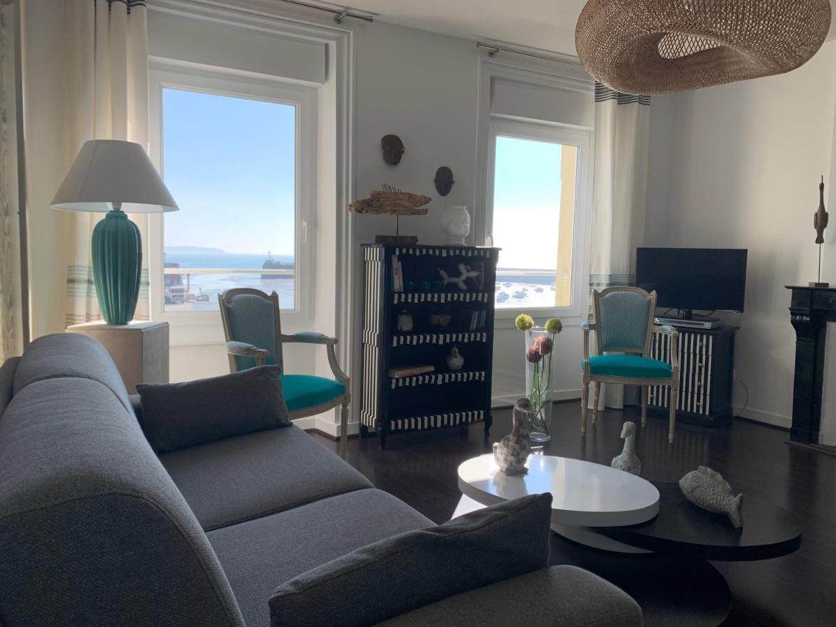 Appartement Villa Chausey, Vue Sur Le Port 그랑빌 외부 사진